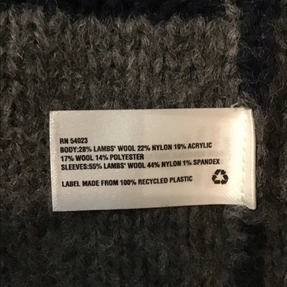 NEW GAP DOUBLE LAYER THICK KNIT MOTO SWEATER JACKET - ASYMMETRICAL METAL ZIPPER - Picture 8 of 11